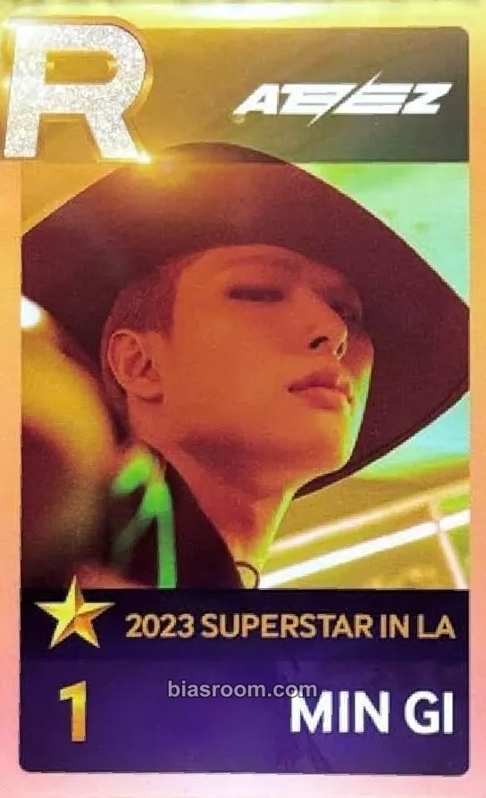 Mingi SUPERSTAR × ATEEZ Photocard - ATEEZ - ATEEZ K-pop photocard