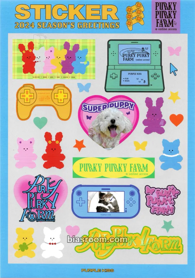 2024 Season's Greetings: Purky Purky Farm Photocard - PURPLE KISS - PURPLE KISS K-pop photocard