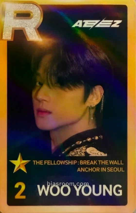 Wooyoung SUPERSTAR × ATEEZ Photocard - ATEEZ - ATEEZ K-pop photocard