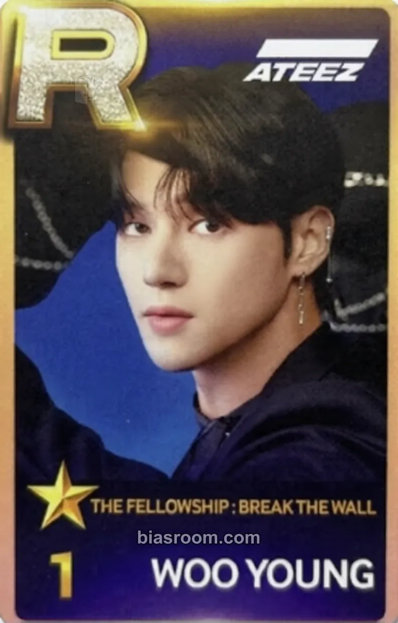 Wooyoung SUPERSTAR × ATEEZ Photocard - ATEEZ - ATEEZ K-pop photocard