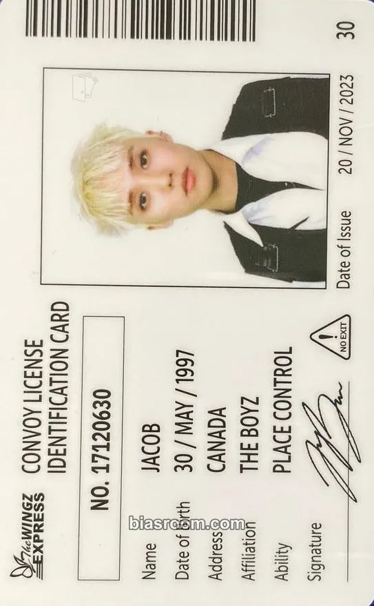 Jacob Phantasy Pt. 2: Sixth Sense Photocard - THE BOYZ - THE BOYZ K-pop photocard