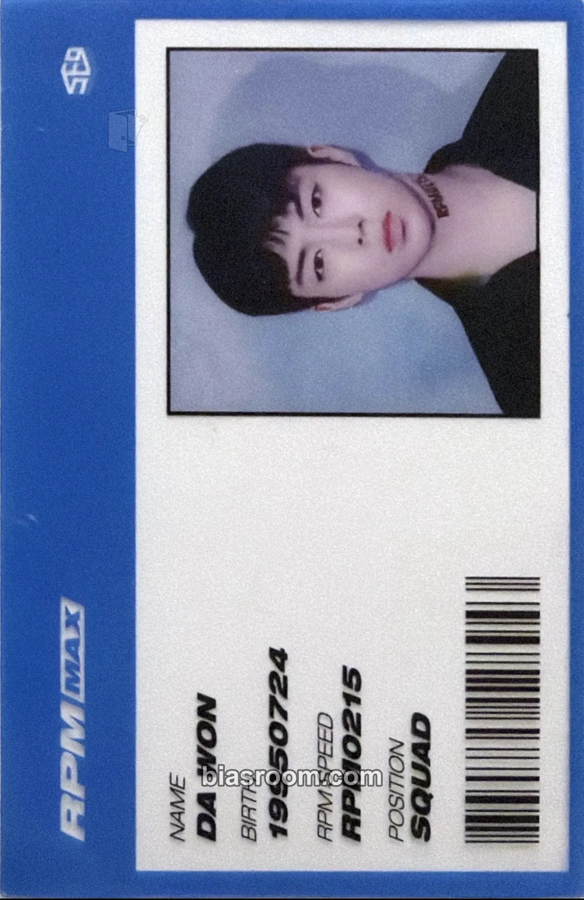 Dawon RPM Photocard - SF9 - SF9 K-pop photocard