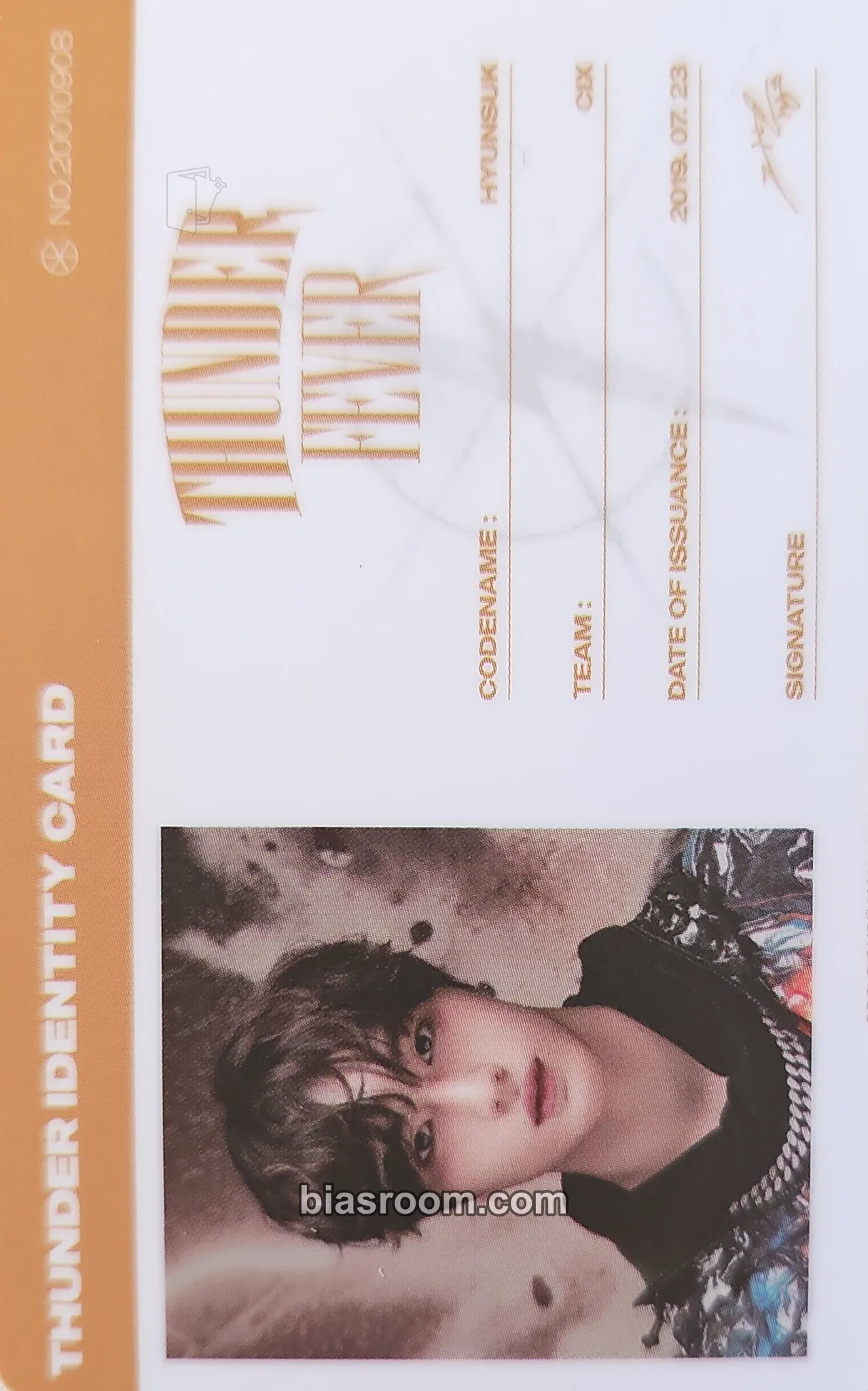 Hyunsuk THUNDER FEVER Photocard - CIX - CIX K-pop photocard