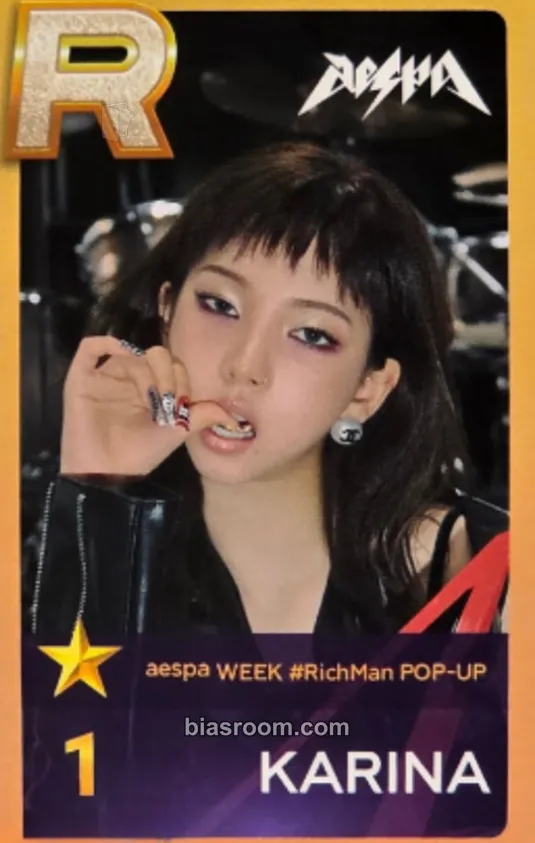 Karina Rich Man MD Events (All) Photocard - aespa - aespa K-pop photocard