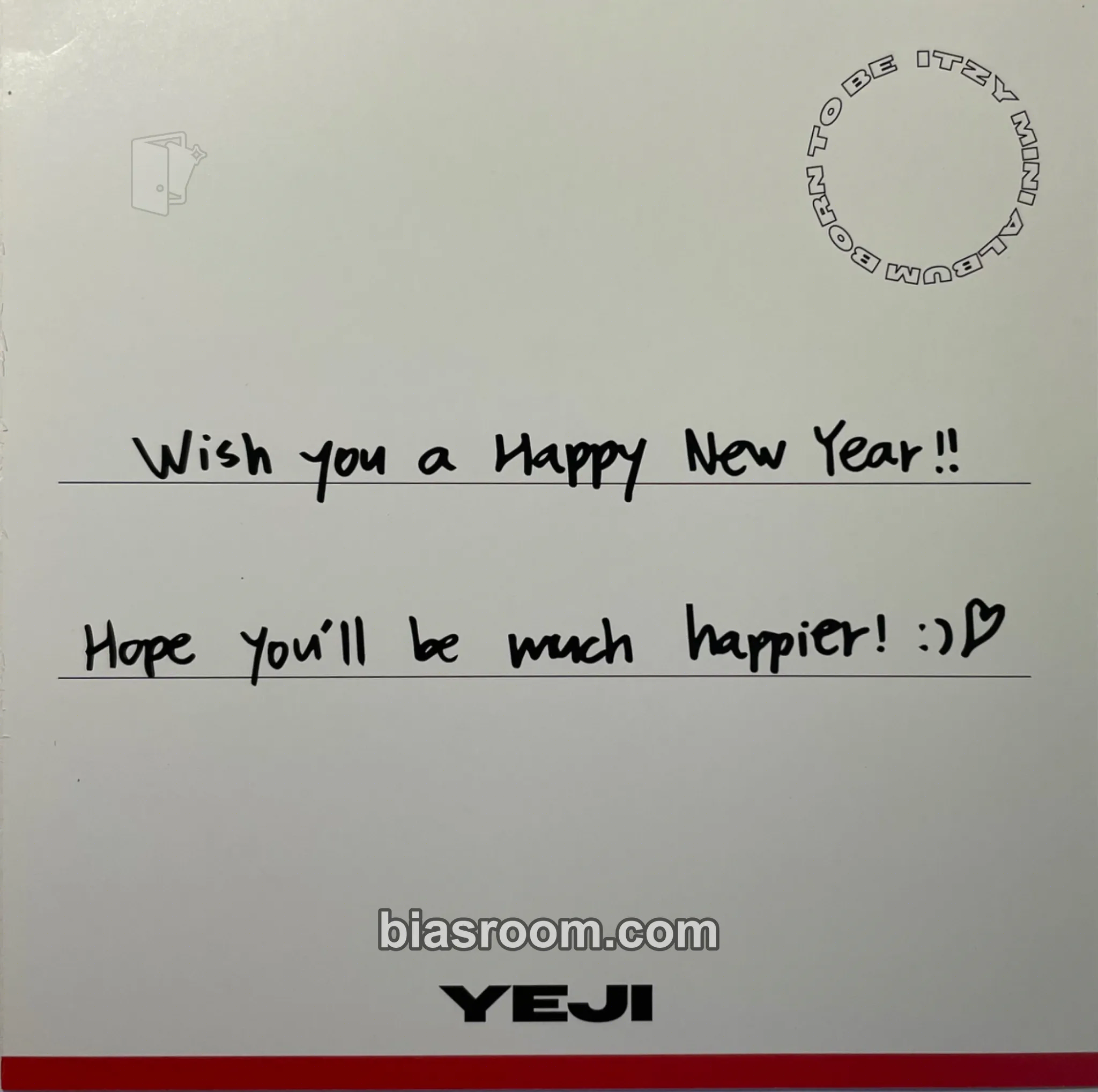 Yeji BORN TO BE Photocard - ITZY - ITZY K-pop photocard