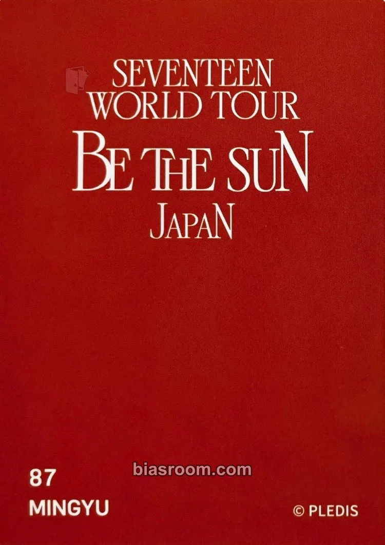 Mingyu [BE THE SUN] WORLD TOUR Photocard - SEVENTEEN | Bias Room