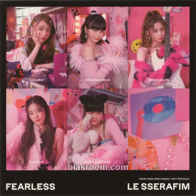 LE SSERAFIM - FEARLESS (Japanese Ver.) Album weverse japan shop (wvj) album inclusion sticker sheet