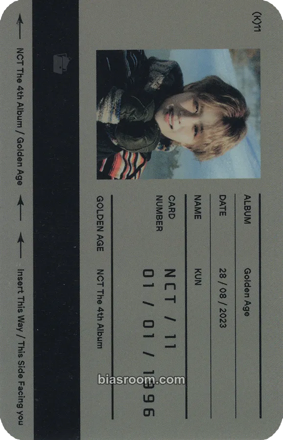 Kun Golden Age Photocard - NCT - NCT K-pop photocard