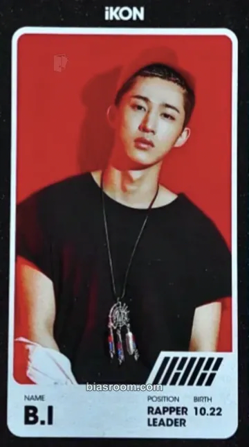B.I Welcome Back (Half Album) Photocard - iKON - iKON K-pop photocard