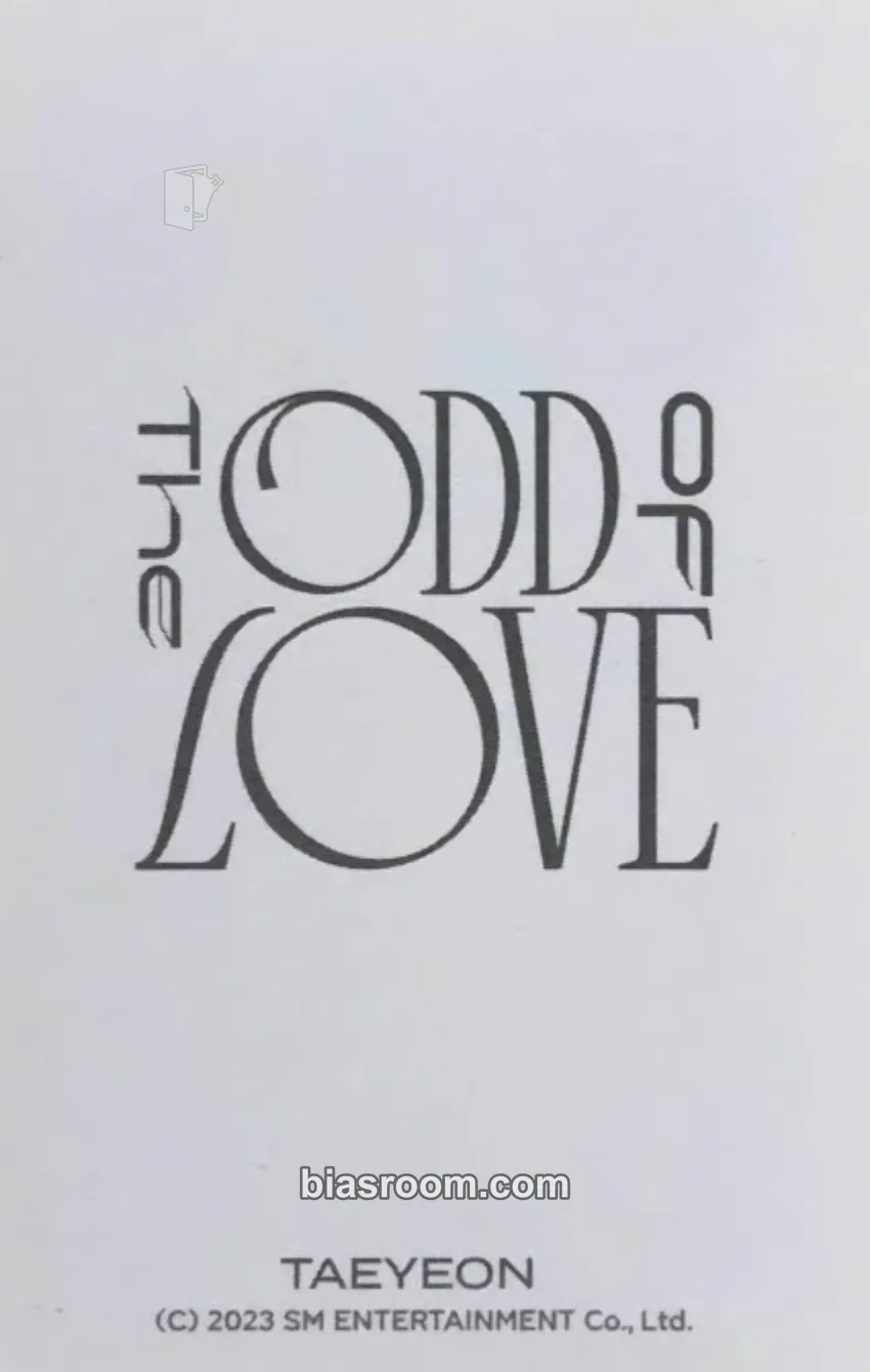 Taeyeon The Odd of Love Concert Photocard | Bias Room