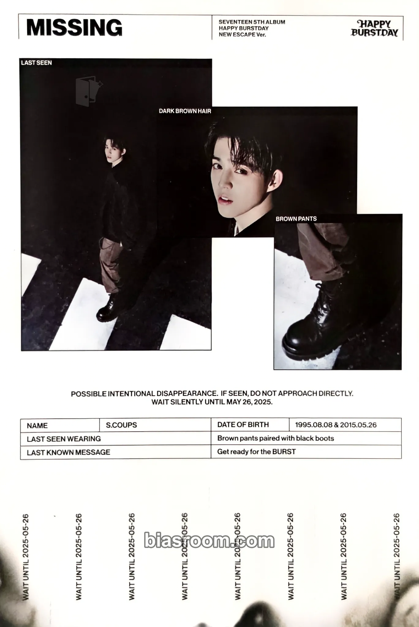 S.Coups HAPPY BURSTDAY Photocard - SEVENTEEN - SEVENTEEN K-pop photocard