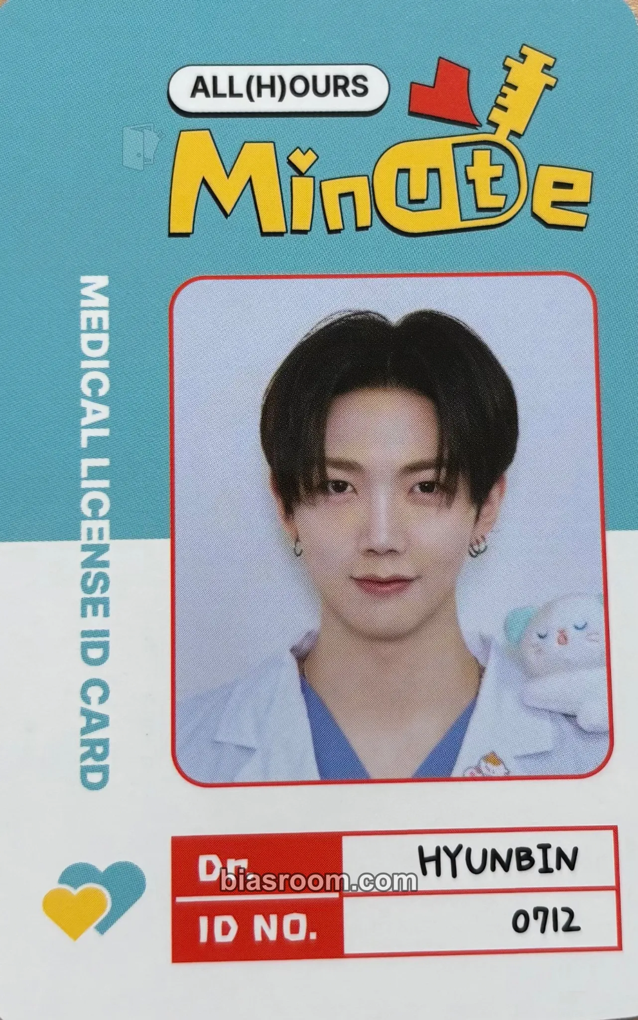 Hyunbin 2nd Official Fanclub Photocard - ALL(H)OURS - ALL(H)OURS K-pop photocard