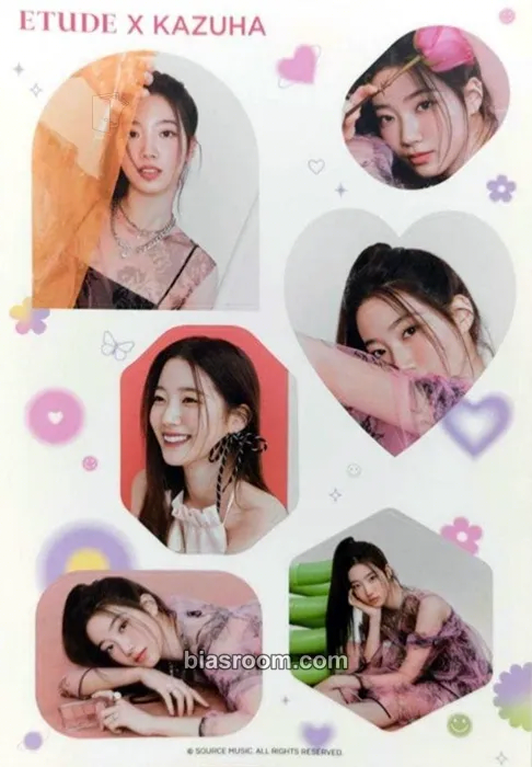 Kazuha Etude x Kazuha Photocard - LE SSERAFIM - LE SSERAFIM K-pop photocard