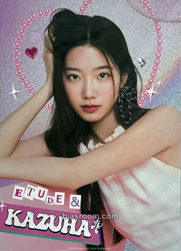 Kazuha Etude x Kazuha Photocard - LE SSERAFIM - LE SSERAFIM K-pop photocard