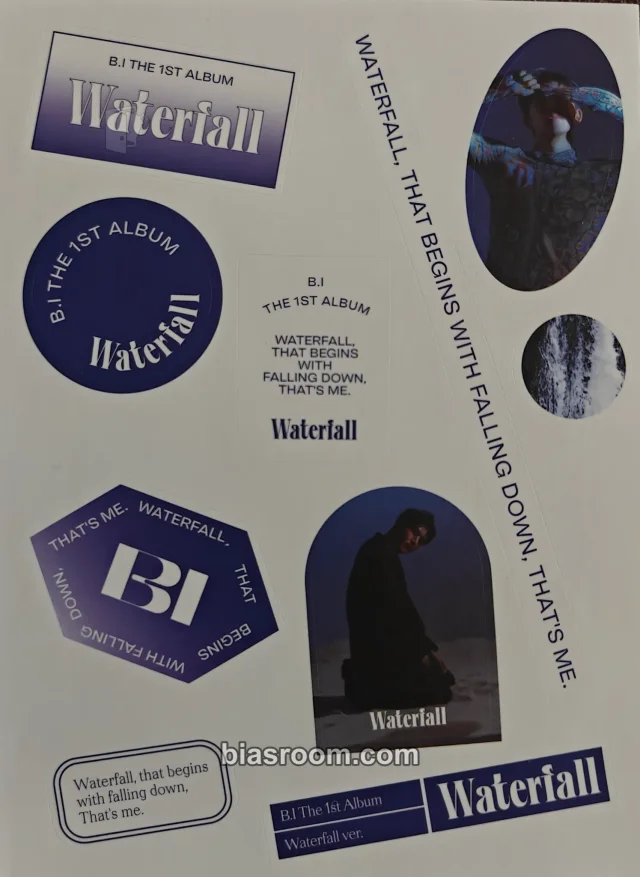 B.I - B.I - Waterfall Album album inclusion sticker sheet waterfall version