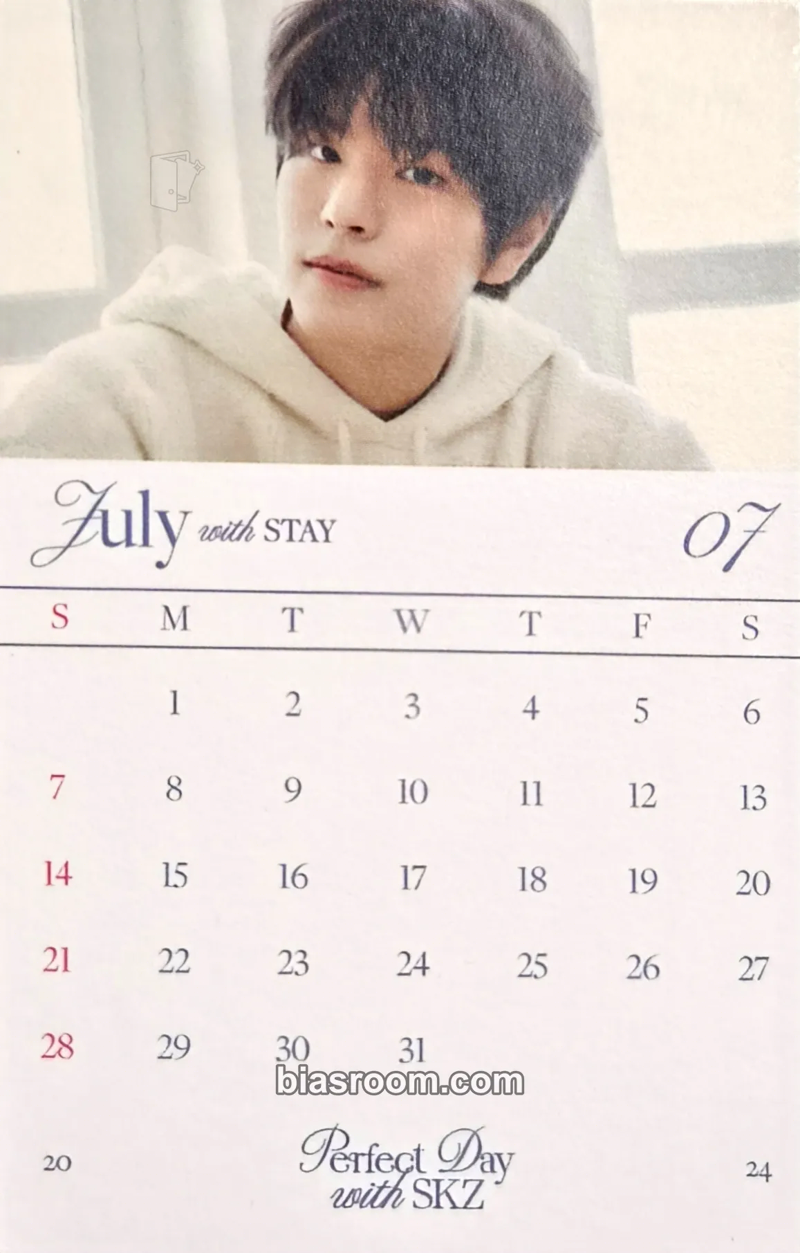 Seungmin 2024 Season's Greetings - Perfect Day with SKZ Photocard - Stray Kids - Stray Kids K-pop photocard
