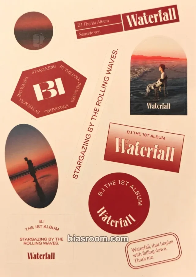 B.I - B.I - Waterfall Album album inclusion sticker sheet seaside version