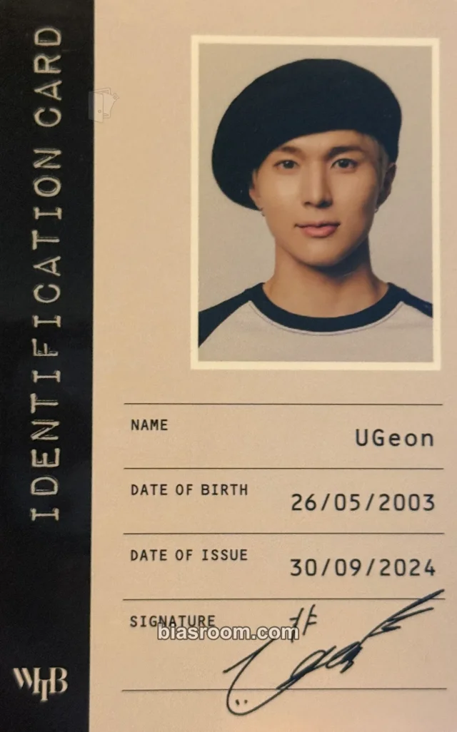 WHIB - UGeon - Rush of Joy Album album photocard id card version