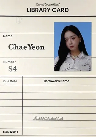 Chaeyeon SecretHimitsuBimil Photocard - tripleS - tripleS K-pop photocard
