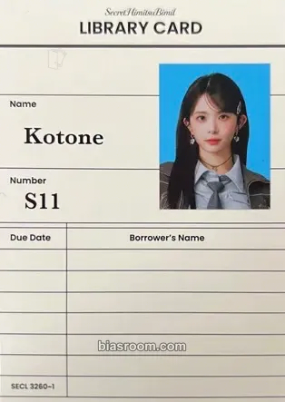 Kotone SecretHimitsuBimil Photocard - tripleS - tripleS K-pop photocard
