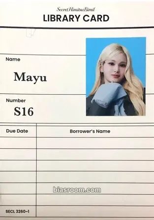 Mayu SecretHimitsuBimil Photocard - tripleS - tripleS K-pop photocard