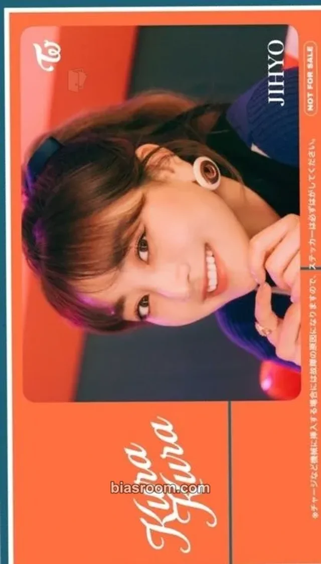 TWICE - Jihyo - Kura Kura Album japan purchase benefit ic card sticker