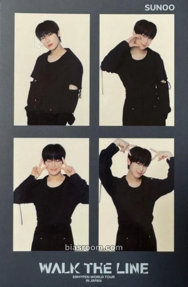 Sunoo 'WALK THE LINE' World Tour Photocard - ENHYPEN - ENHYPEN K-pop photocard