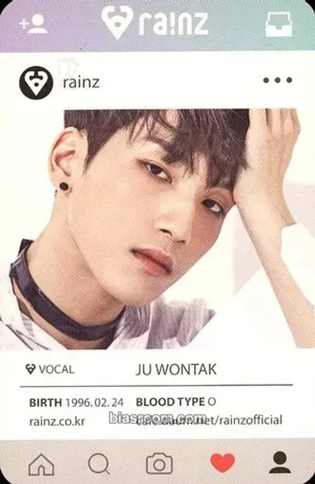 RAINZ - Ju Won Tak - Sunshine Album album photocard