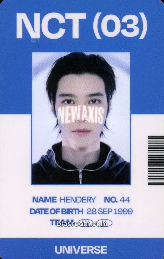 Hendery Universe MD Photocard - NCT - NCT K-pop photocard