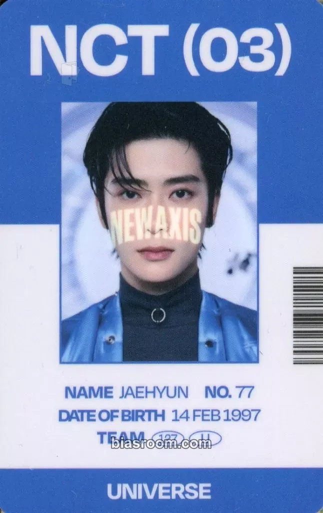 Jaehyun Universe MD Photocard - NCT - NCT K-pop photocard