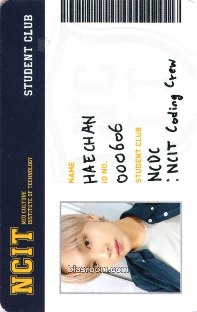 Haechan NCIT MD Photocard - NCT 127 - NCT 127 K-pop photocard