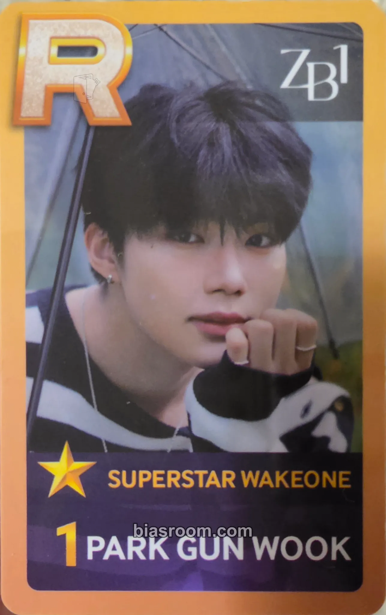 Gunwook Superstar Wakeone Photocard - ZEROBASEONE - ZEROBASEONE K-pop photocard