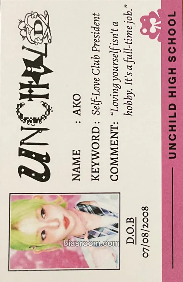 UNCHILD - Ako - 2026 DEBUT POP UP Event id card pop-up store kpop nara