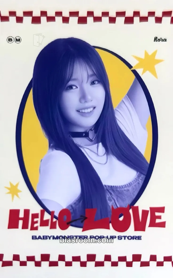 Rora HELLO LOVE Pop-Up Store Photocard - BABYMONSTER - BABYMONSTER K-pop photocard