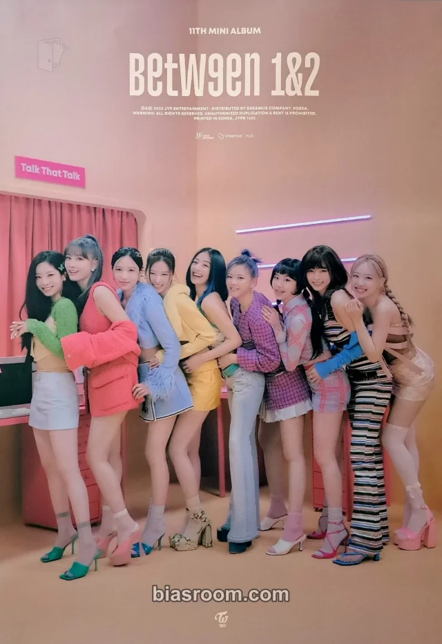 TWICE - BETWEEN 1&2 Album poster pob (pre-order benefit) complete version