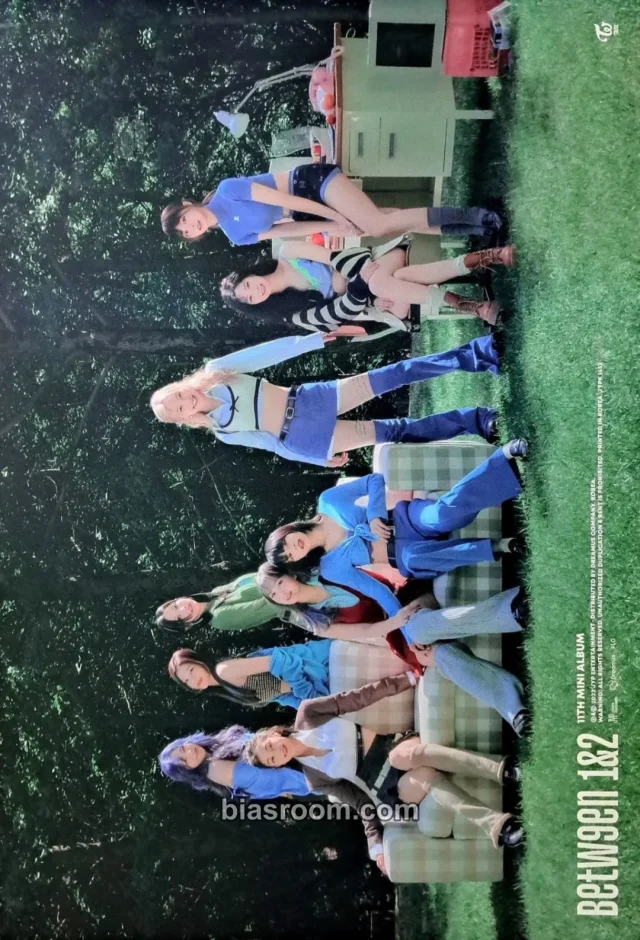 TWICE - BETWEEN 1&2 Album poster pob (pre-order benefit) pathfinder version horizontal