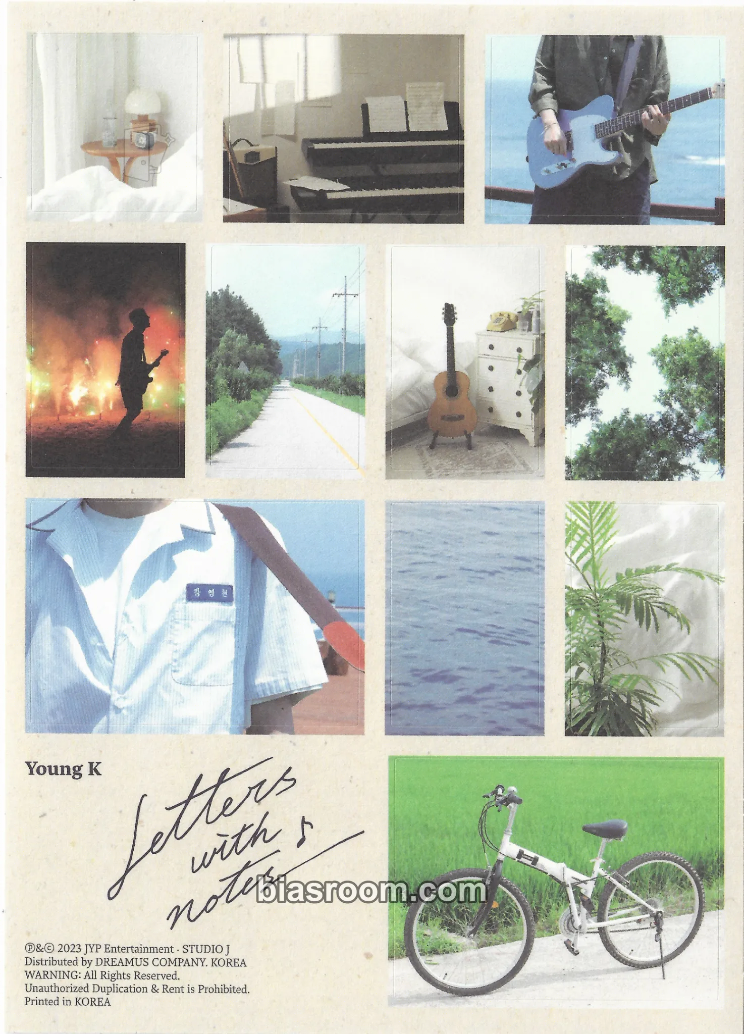 Young K Letters with Notes Photocard - DAY6 - DAY6 K-pop photocard
