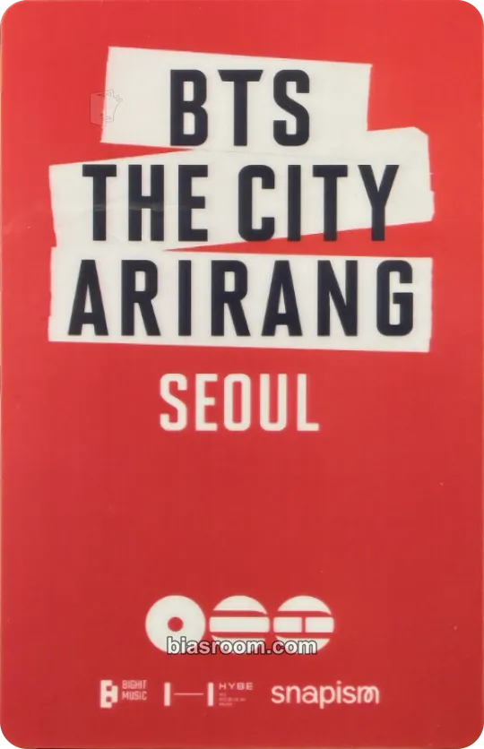 ARIRANG World Tour Photocard - BTS - BTS K-pop photocard