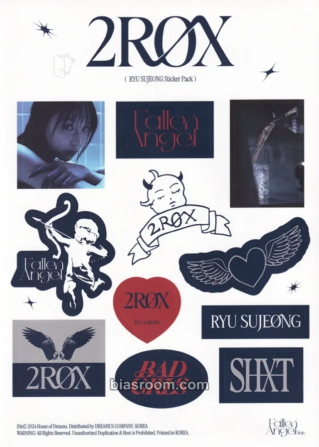 Ryu Sujeong - Sujeong - 2ROX Album album inclusion sticker sheet fallen angel version