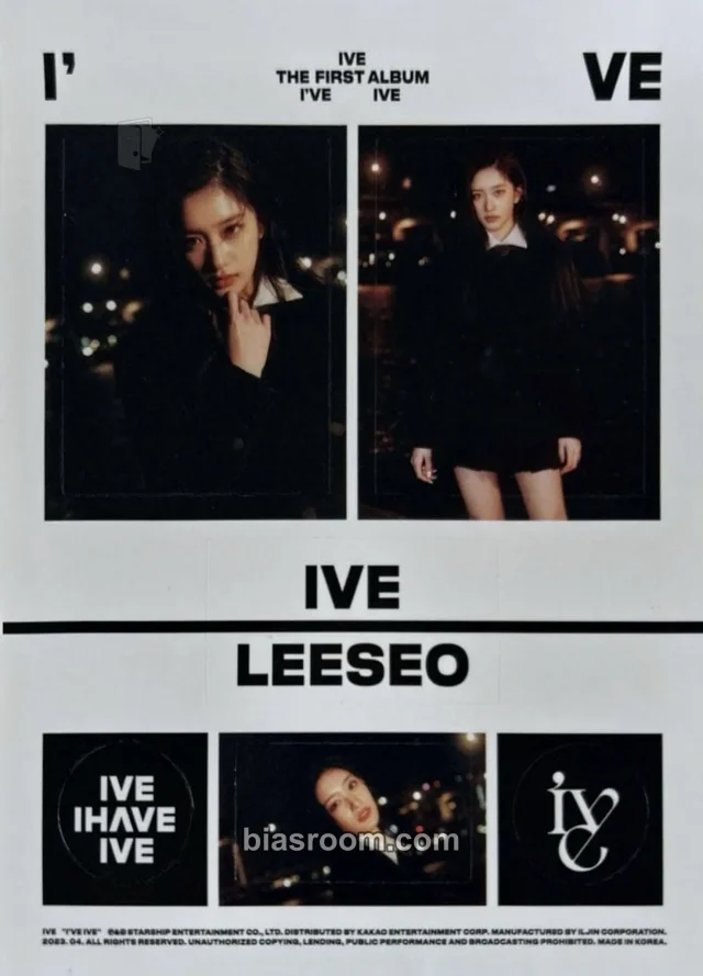 IVE - Leeseo - I've IVE Album sticker sheet album inclusion