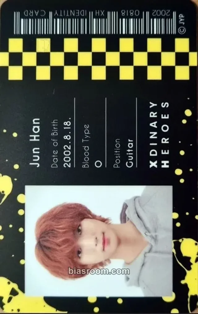 Xdinary Heroes - Jun Han - Happy Death Day Album merch inclusion id card horizontal member version