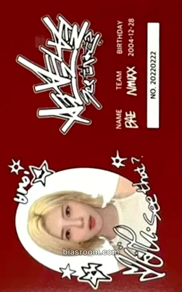 Bae Fe3O4: STICK OUT Photocard - NMIXX - NMIXX K-pop photocard