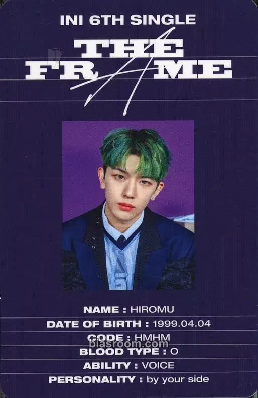 Hiromu THE FRAME Photocard - INI - INI K-pop photocard