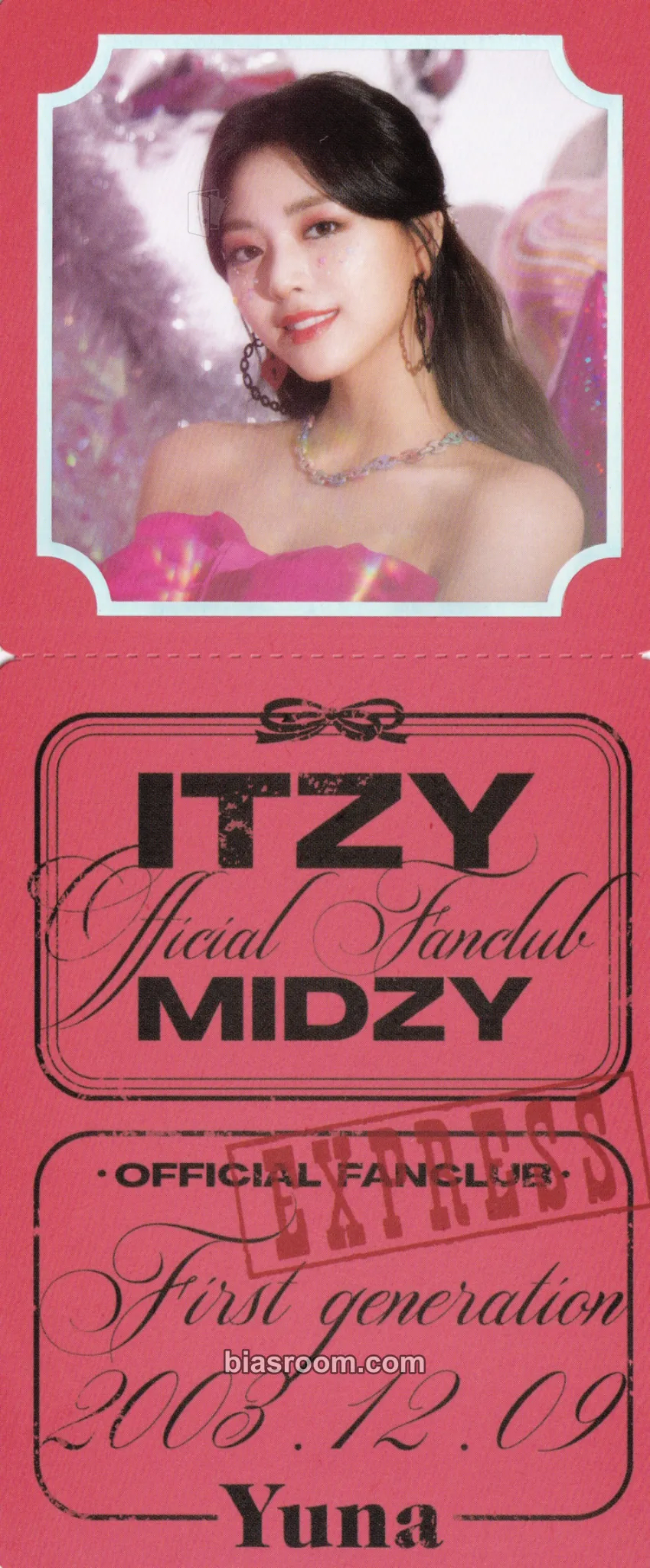 Yuna ITZY Official Fanclub MIDZY 1st Generation Photocard - ITZY - ITZY K-pop photocard