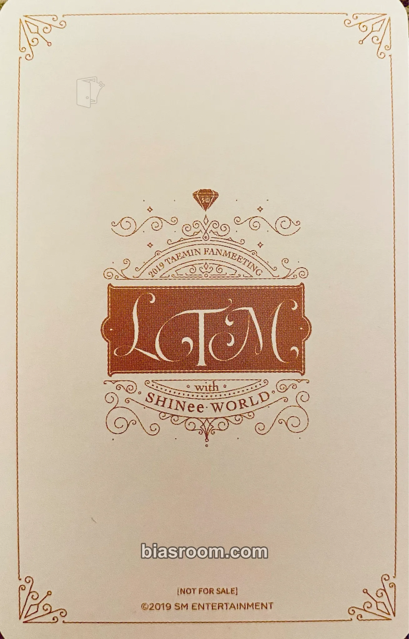 Taemin LTM with SHINee World - 2019 Fanmeeting Photocard | Bias Room
