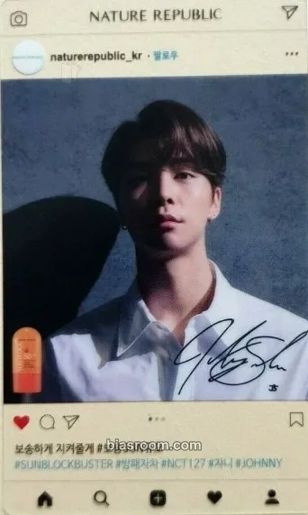 Johnny NATURE REPUBLIC x NCT 127 Photocard - NCT 127 - NCT 127 K-pop photocard