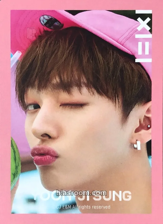 Wanna One - Jisung - 1X1=1 (To Be One) Album album photocard pink version double-sided