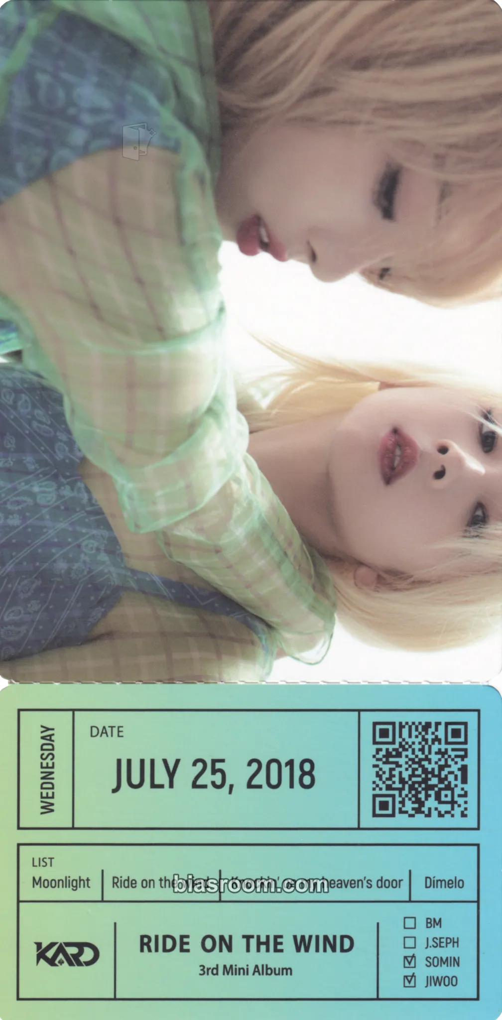 KARD 3rd Mini Album 'RIDE ON THE WIND' Photocard - KARD - KARD K-pop photocard