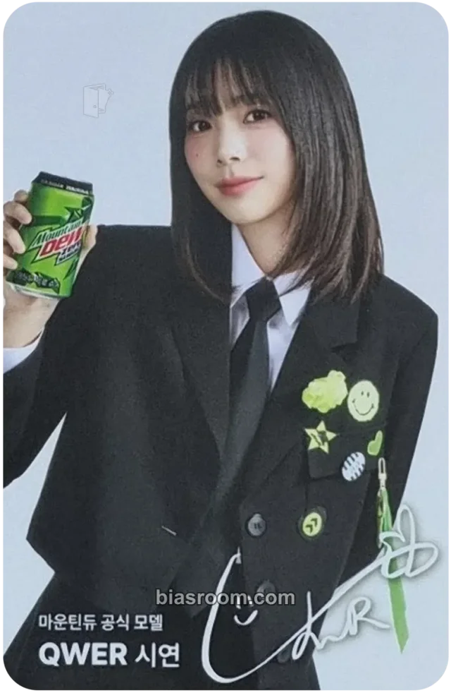 QWER - Siyeon - Mountain Dew × QWER Other brand collaboration event version 3 pvc card