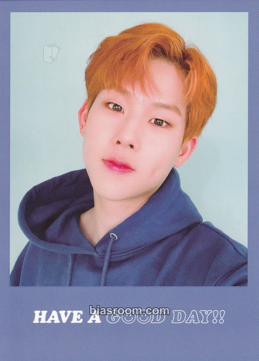 Joohoney 2021 Season's Greetings - Hi! Monbebe, have a good day! Photocard - MONSTA X - MONSTA X K-pop photocard